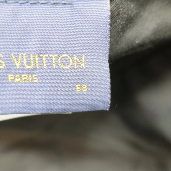 Authentic LOUIS VUITTON Newsboy Essential Cap Size:58 Hat Black Cotton #36632477 - Picture 11 of 16